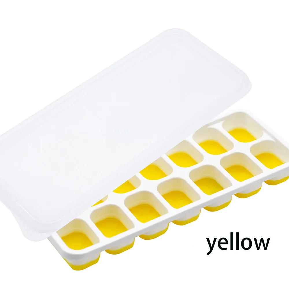 14-Cell Silicone Ice Cube Tray - Premium Square Ice Mold for Bars, Whiskey & Cocktails, Non-Toxic & Durable