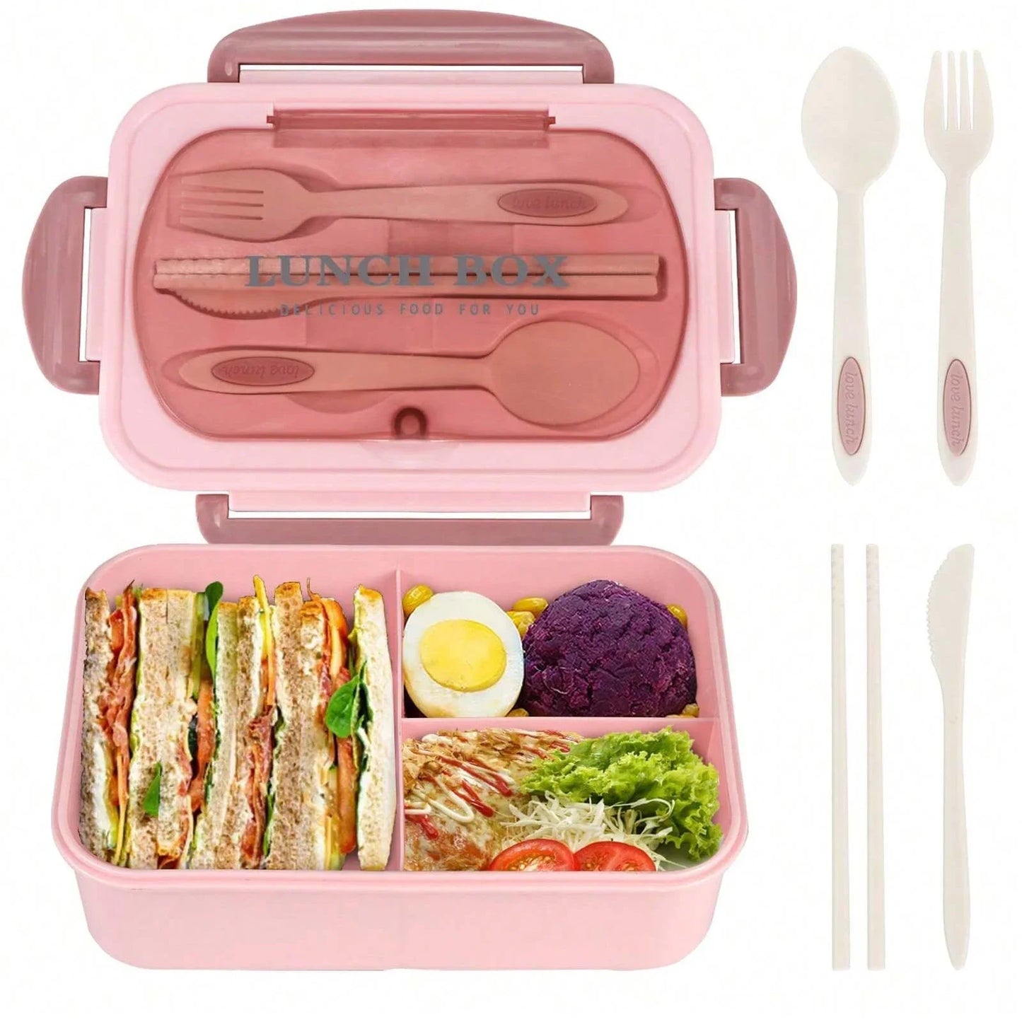 Lunch, Organized: 4-Compartment Bento Box for Adults – Leakproof & Portable Meal Prep Container