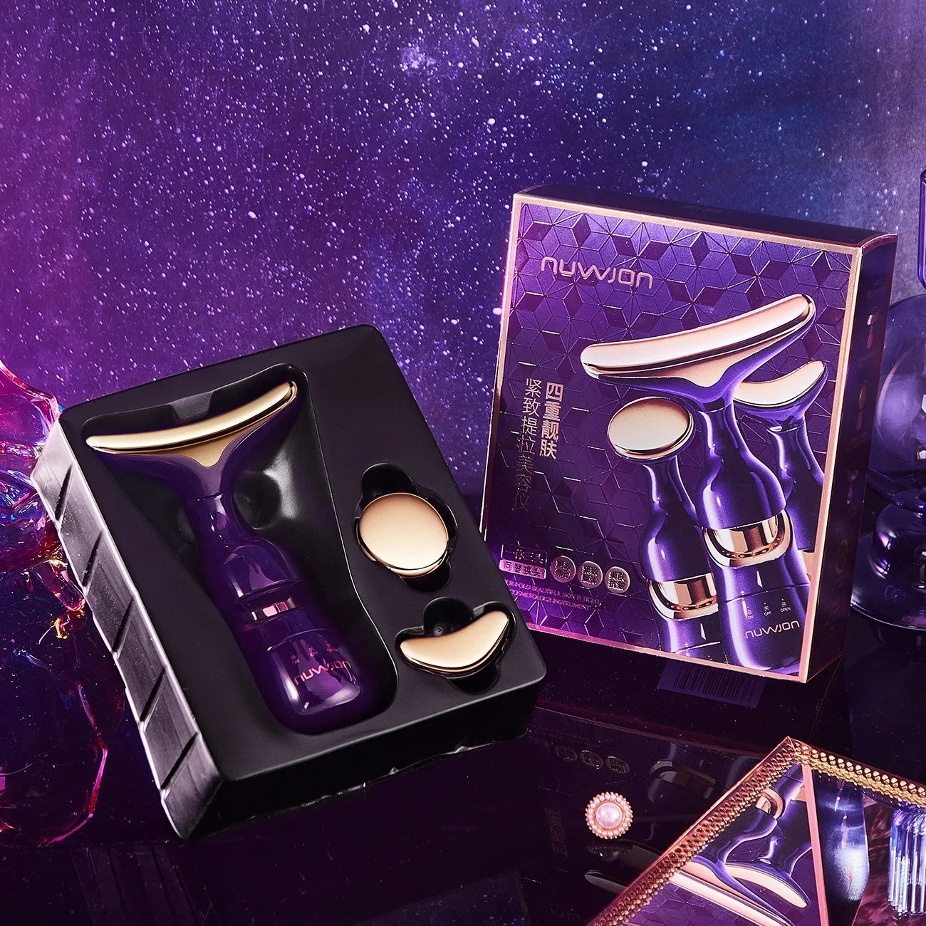 Triple-Action EMS Facial Massager – Lift, Tighten & Smooth Wrinkles with Anti-Aging 3-in-1 Skin Care Device