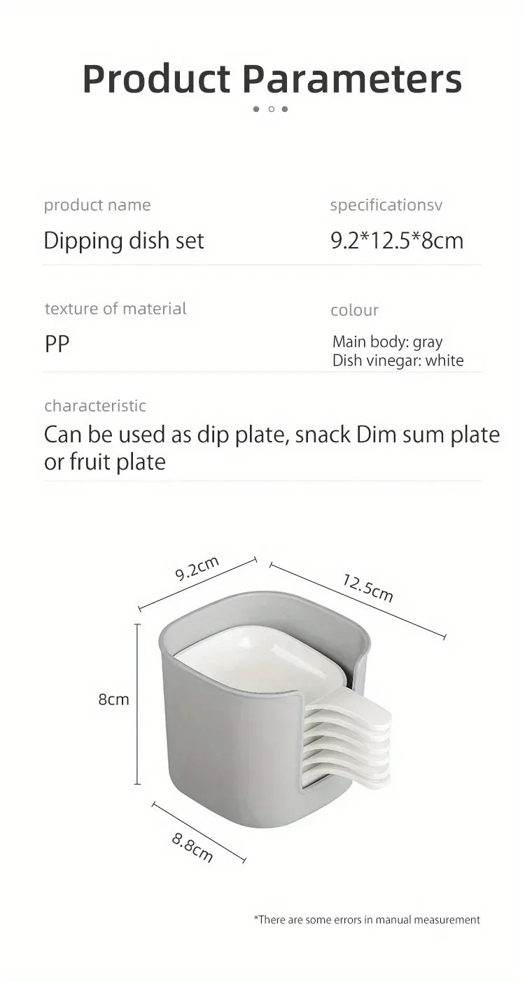 Sauce Set Symphony: 7-Piece Dipping Dish Collection for Sauces, Seasonings & Snacks