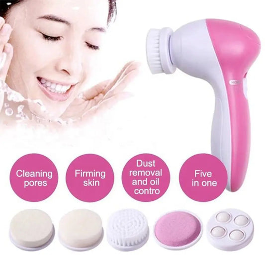 Pro Facial Cleansing System | 5-in-1 Electric Brush for Blackhead Removal & Skin Massage