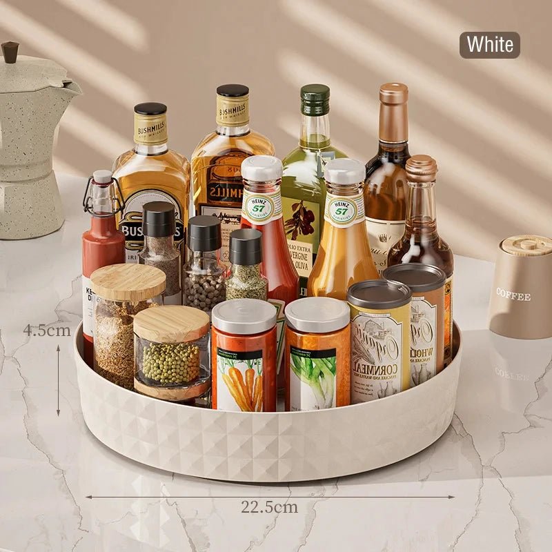 360° Rotating Spice & Cosmetic Carousel - Space - Saving Cabinet Organizer Tray - Nordshop Hamburg