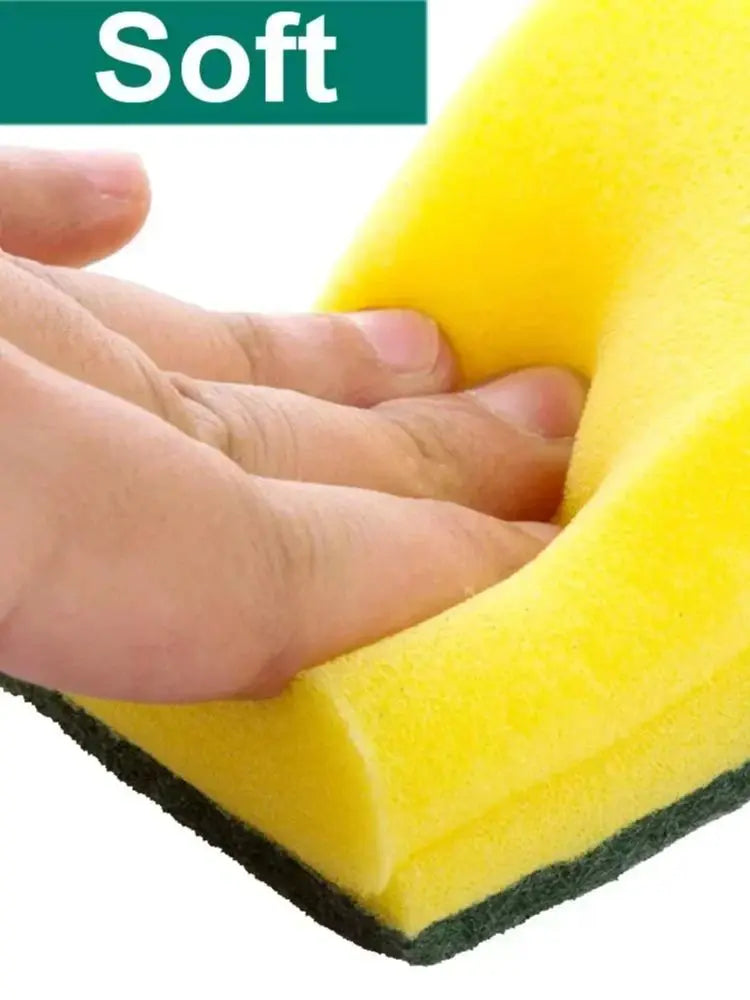 Double-Sided Magic Sponge – Heavy-Duty Rust & Grease Cleaner for Pots, Pans & Kitchen Surfaces