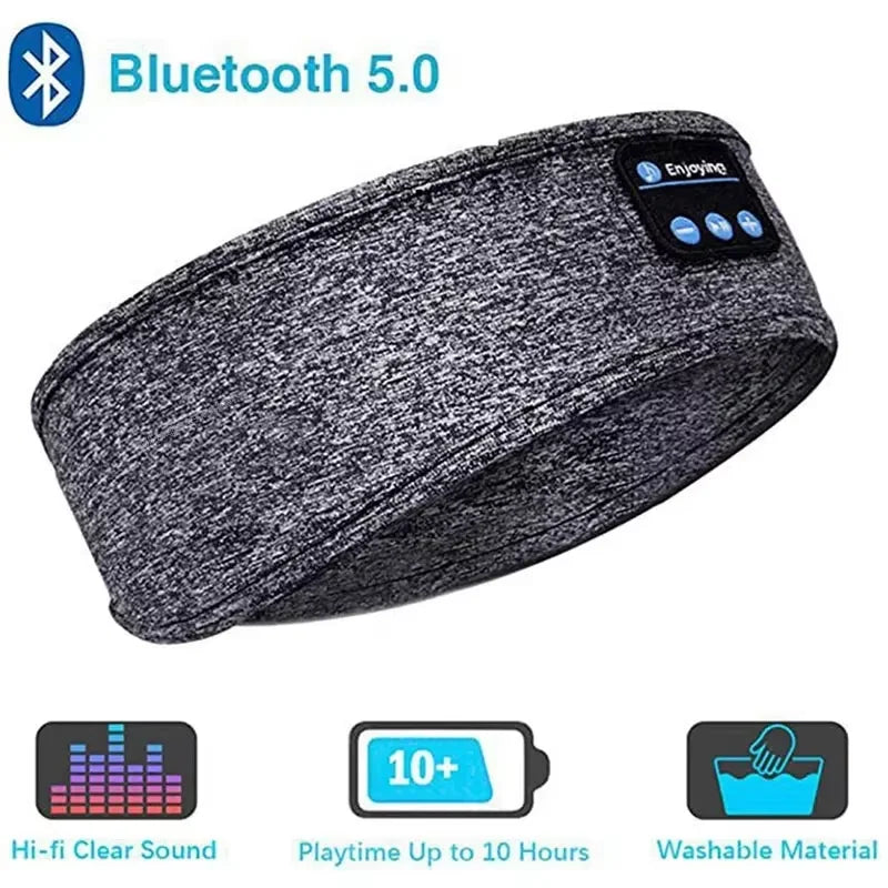 Wireless Bluetooth Sleep Headphones | Sports Headband with Built-In Earphones & Eye Mask
