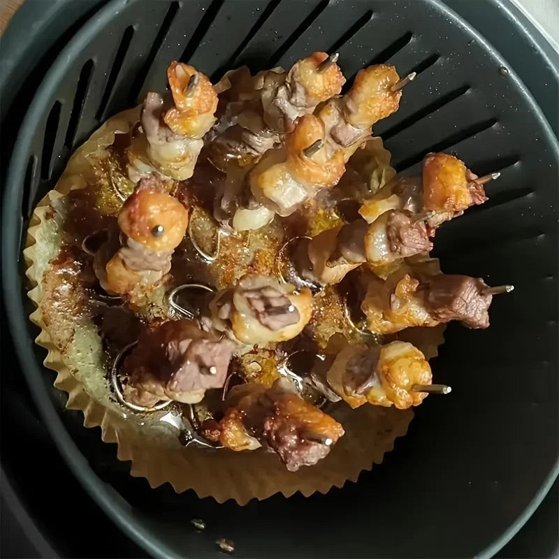 10-Piece 304 Stainless Steel Air Fryer Skewer Set – Universal Baking Needles for Vertical Grill