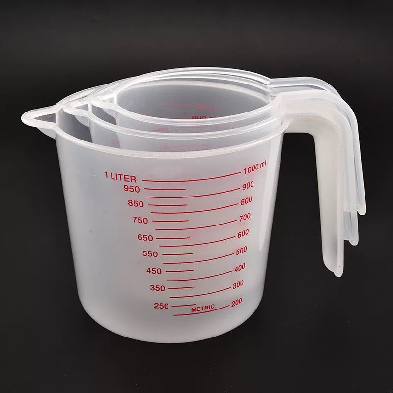 Baking Measurement Set - 3 Sizes Liquid Measuring Cups with Clear Scale