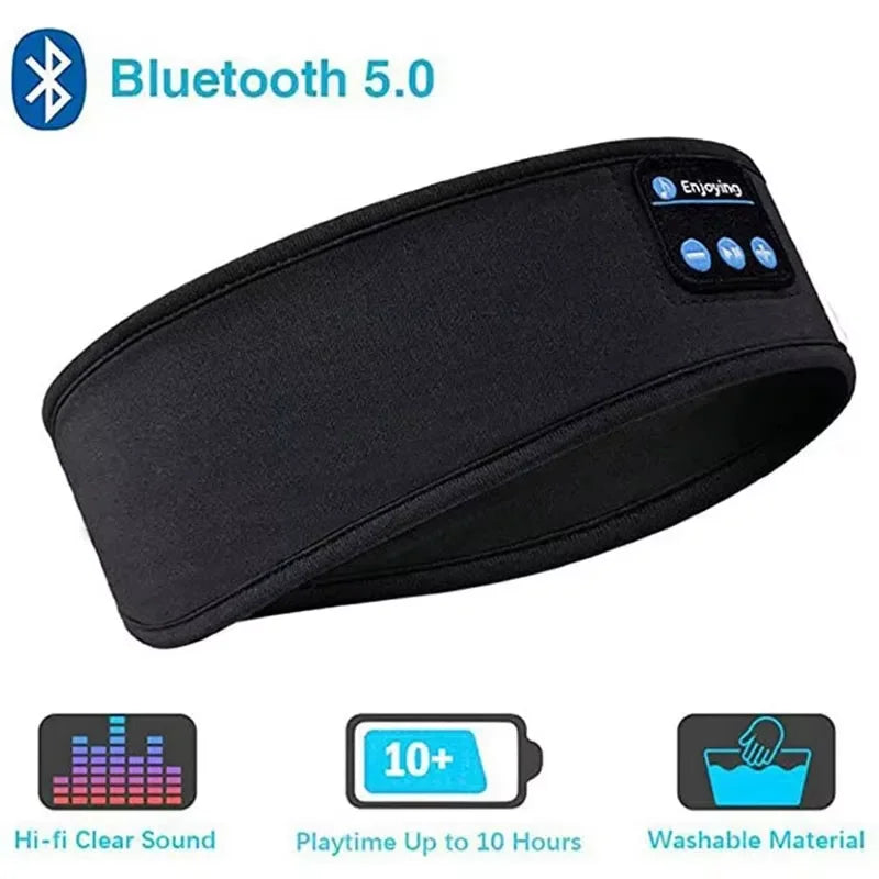 Wireless Bluetooth Sleep Headphones | Sports Headband with Built-In Earphones & Eye Mask