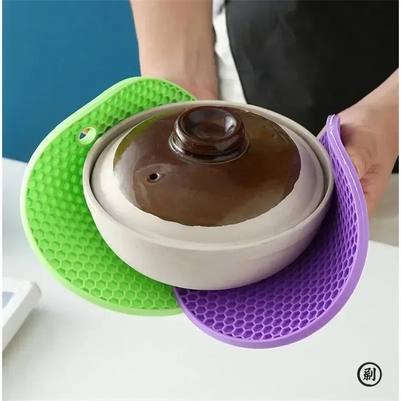 Multi - Purpose Silicone Hot Pad – Round Coaster & Trivet for Drinks & Pots - Nordshop Hamburg