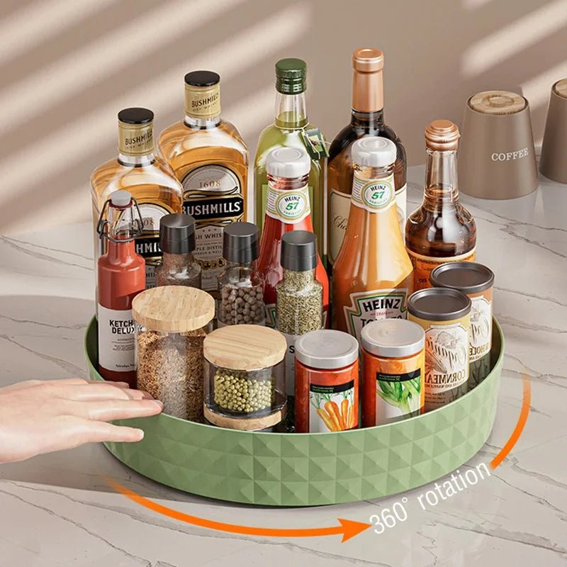360° Rotating Spice & Cosmetic Carousel - Space - Saving Cabinet Organizer Tray - Nordshop Hamburg