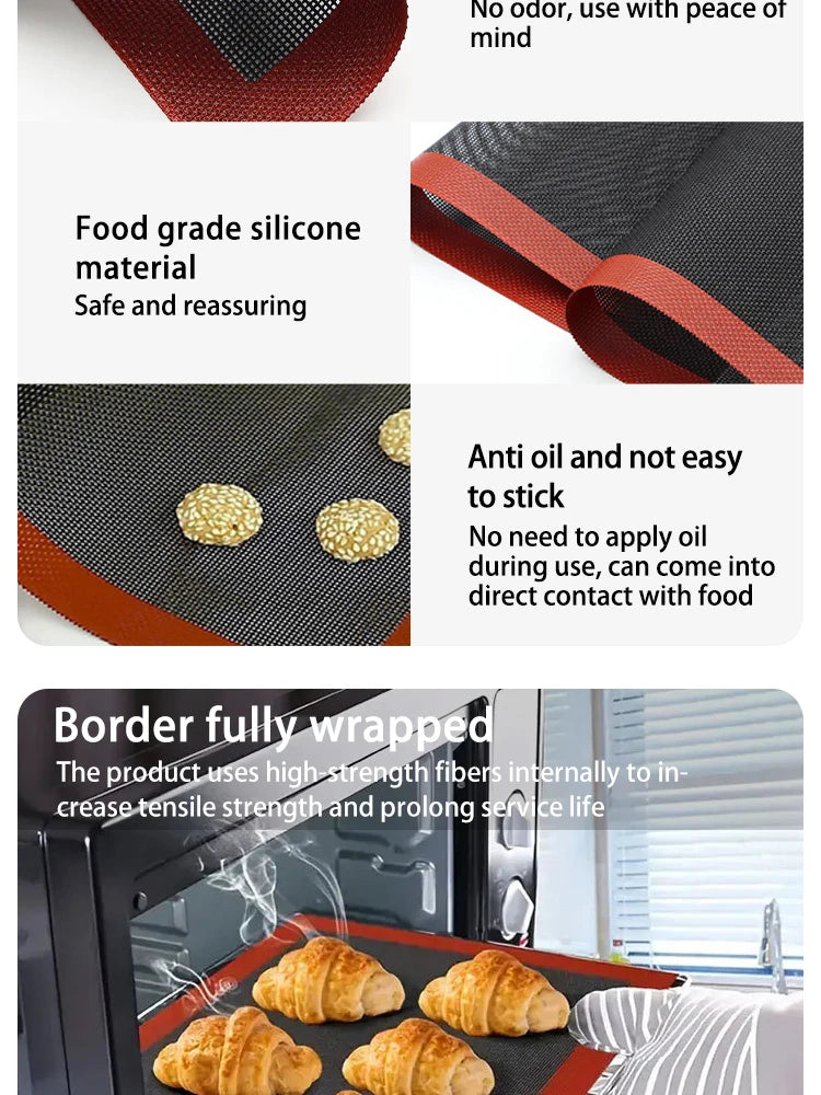 Silicone Baking Mat 30x40cm – Non-Stick, High-Temp Oven & Microwave Safe