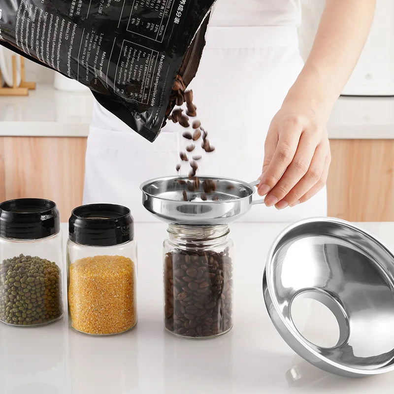 Wide Mouth Stainless Steel Funnel – Multipurpose Canning Funnel for Jars, Liquids & Spices