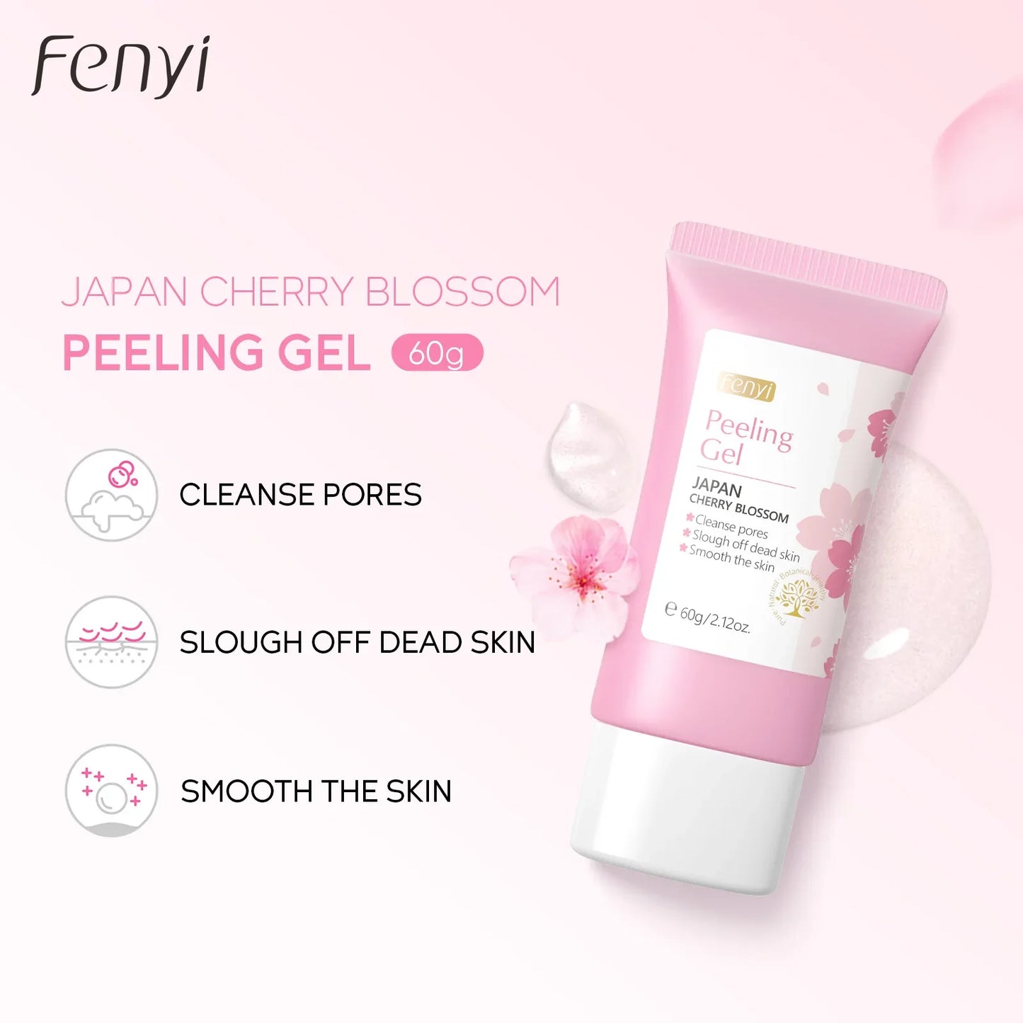 Sakura Blossom Exfoliating Gel – Deep Clean, Brighten & Hydrate Facial Skin Repair