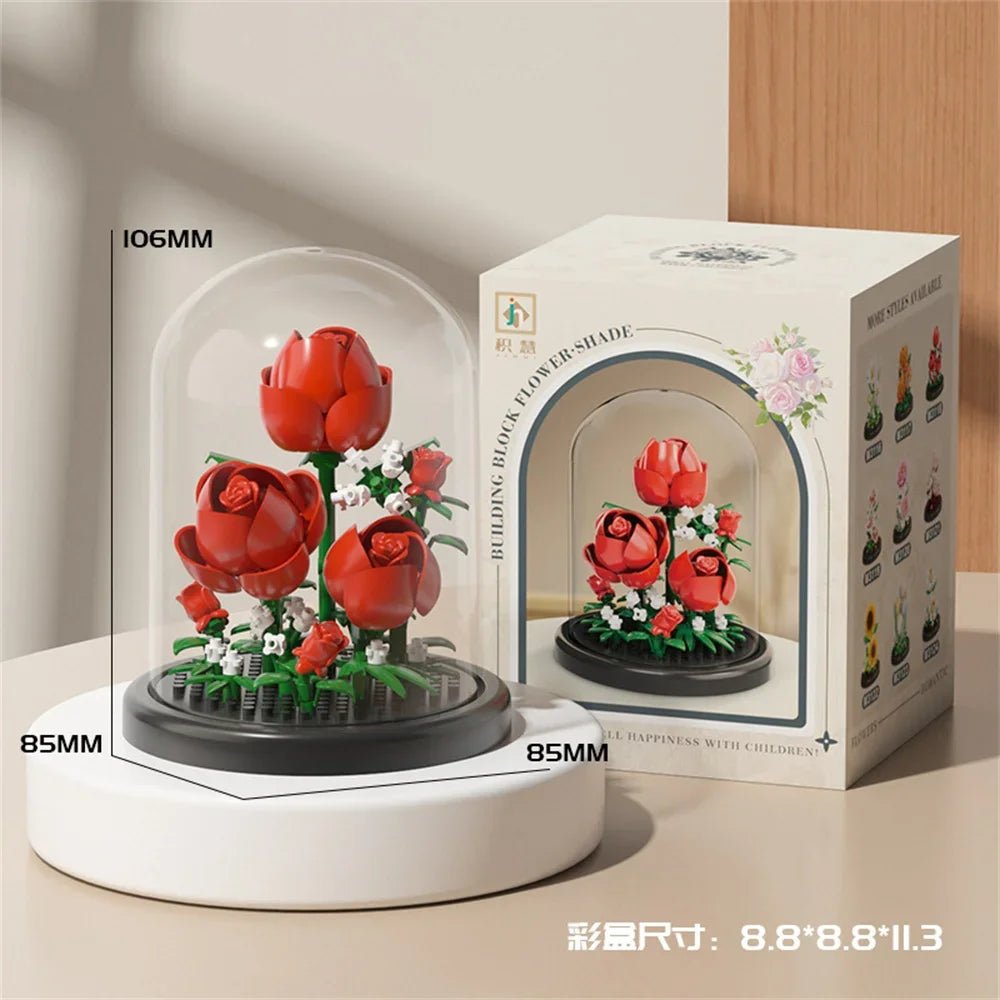 Eternal Flower Bouquet Micro - Building Blocks Set – DIY Bonsai Puzzle for Home Decor, Gift & Creative Play - Nordshop Hamburg