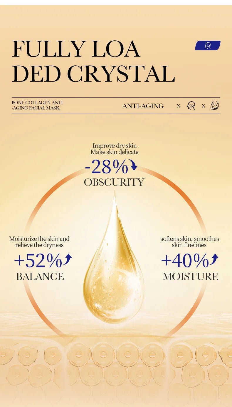 Korean Collagen Face Mask 10 - Pack - Anti - Aging, Firming & Brightening - Nordshop Hamburg