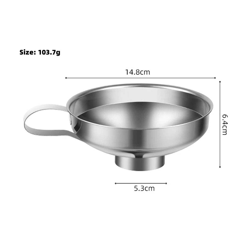 Wide Mouth Stainless Steel Funnel – Multipurpose Canning Funnel for Jars, Liquids & Spices