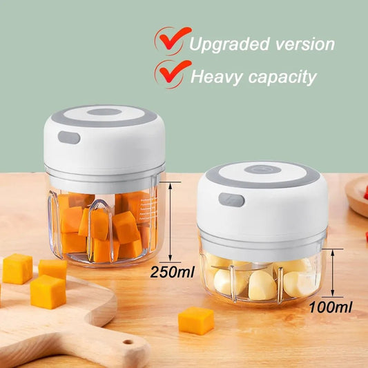 USB Rechargeable Electric Food Chopper – 250ML Mini Garlic & Onion Processorvvvv - Nordshop Hamburg