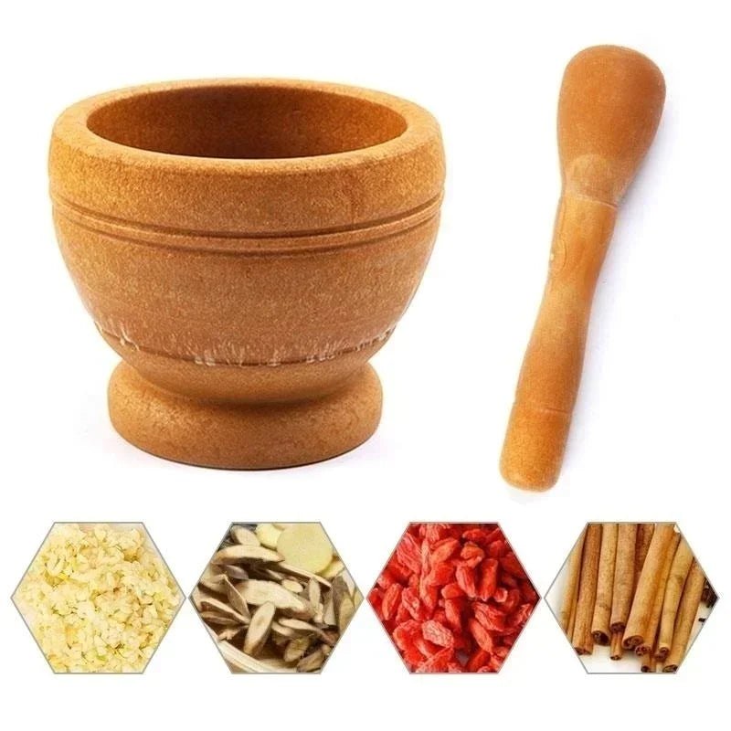 Stone & Spice Symphony: Marble Mortar and Pestle Set - Grind Garlic, Herbs, Spices - Nordshop Hamburg