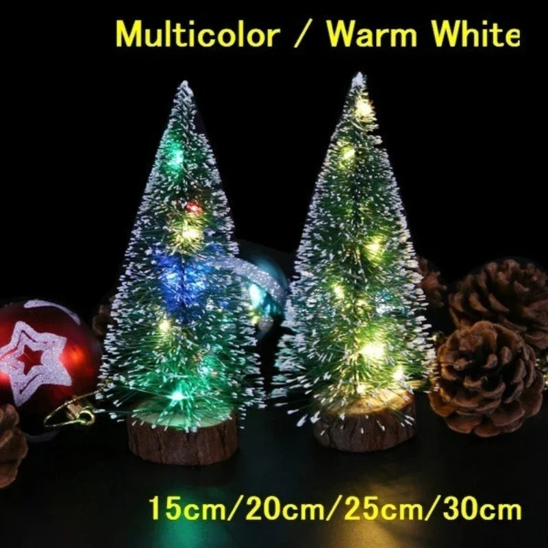 Mini LED Snowflake Christmas Tree – 4-Size Tabletop Decor with Frosted Magic for Home & Festival