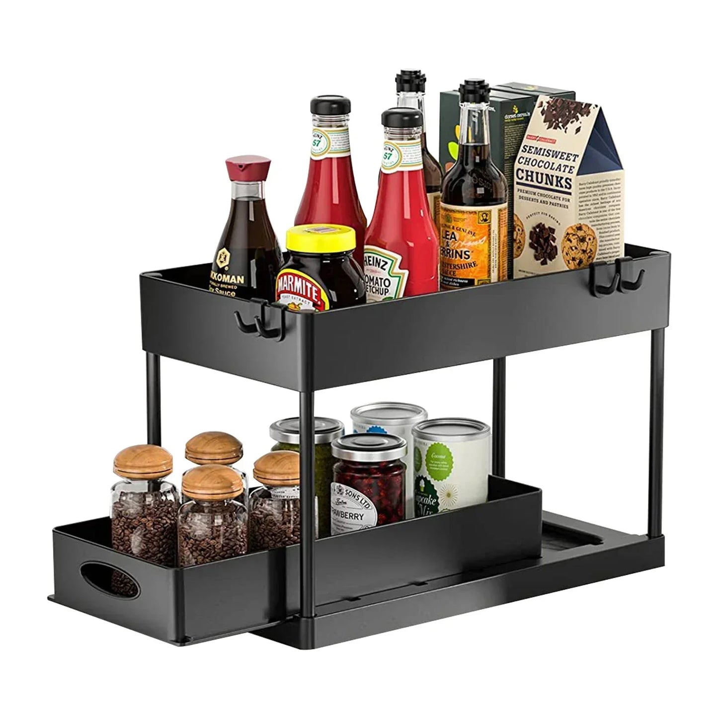2 - Tier Sliding Under Sink Organizer – Your Cabinet's Best Friend! - Nordshop Hamburg