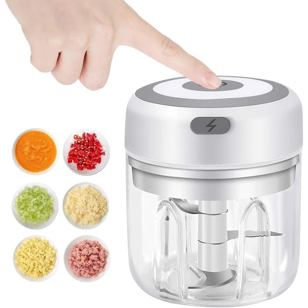 USB Rechargeable Electric Food Chopper – 250ML Mini Garlic & Onion Processorvvvv - Nordshop Hamburg