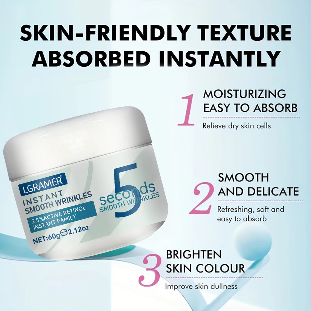 Instant Youth in 5 Seconds – Retinol Anti-Wrinkle Cream for Firming, Lifting & Line Smoothing