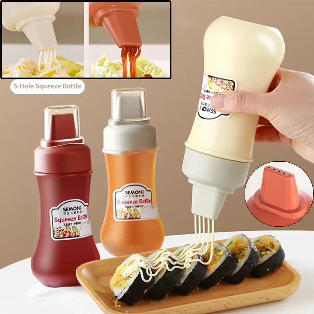 350ML Kitchen Sauce Dispenser Bottle - For Ketchup, Oil & BBQ Sauces - Nordshop Hamburg