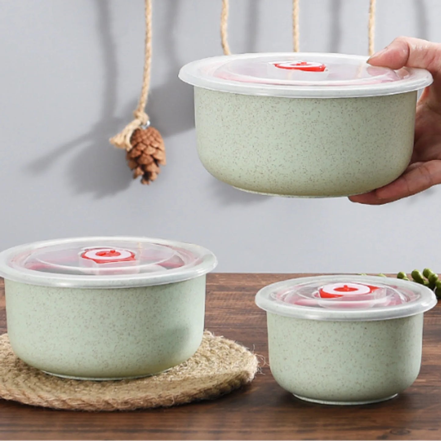 The Modular Kitchen Organizers | 3-Pc Stackable Microwave & Storage Containers