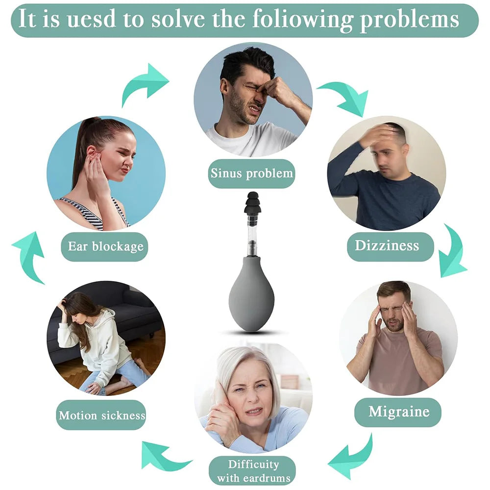 EaseEar Pro – Portable 3-Tip Suction Device for Quick Ear Pressure & Headache Relief