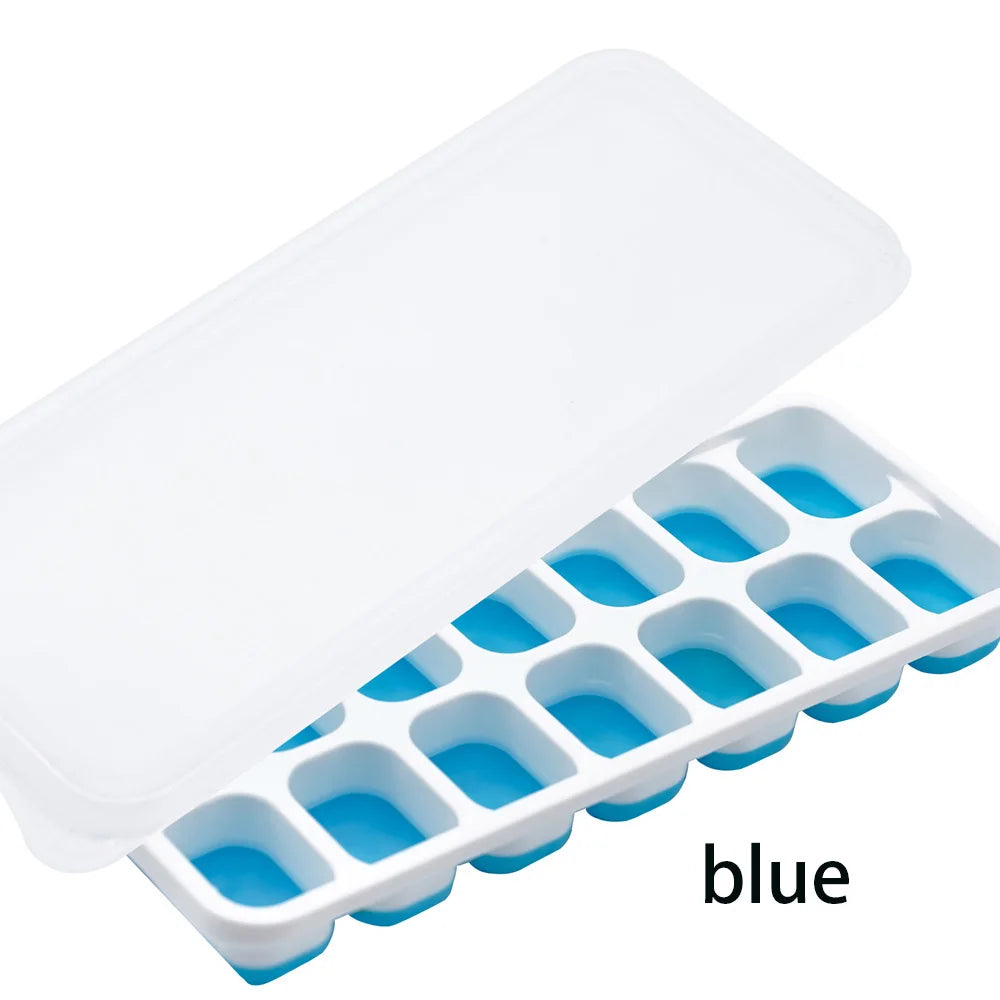 14-Cell Silicone Ice Cube Tray - Premium Square Ice Mold for Bars, Whiskey & Cocktails, Non-Toxic & Durable