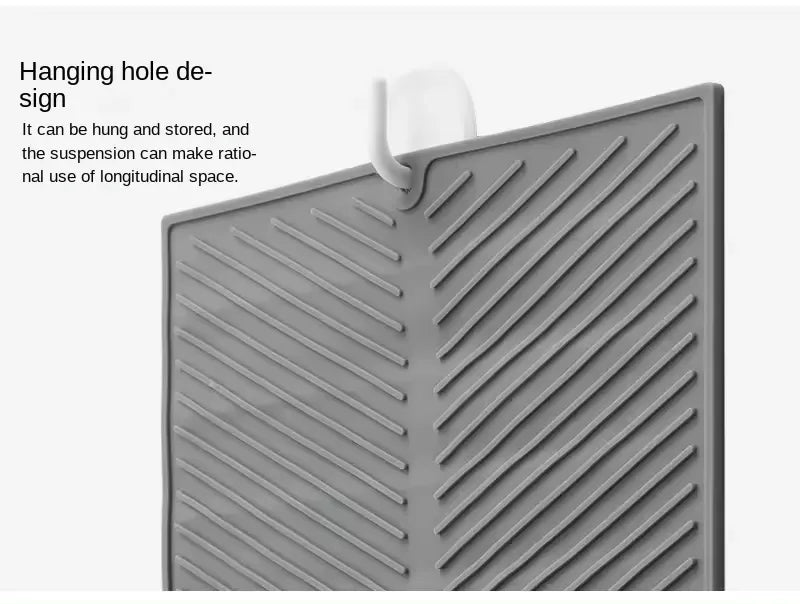 Multifunctional Silicone Kitchen Mat – Dish Drying Pad, Pot Holder, Heat-Resistant Coaster.