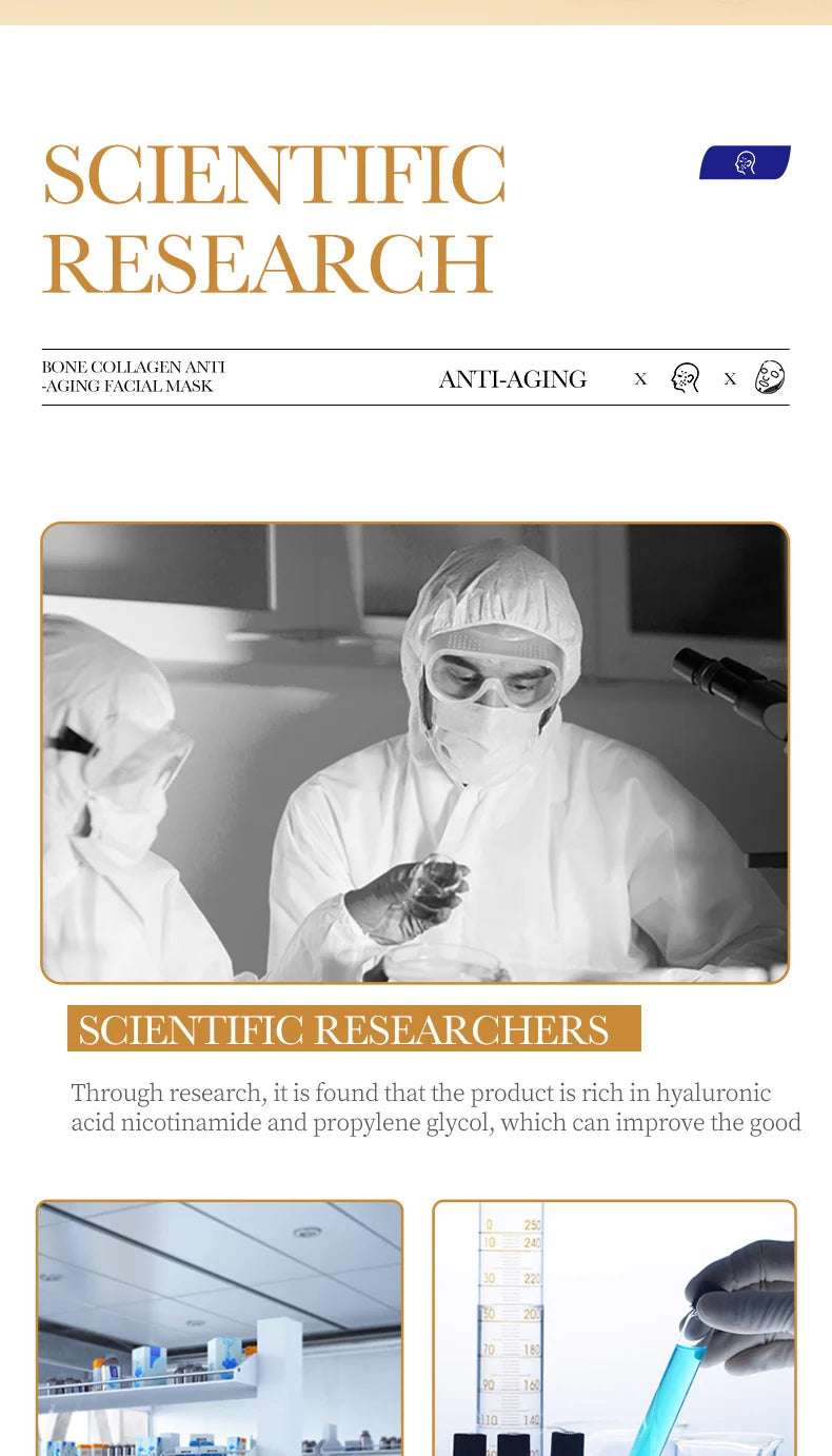 Korean Collagen Face Mask 10-Pack - Anti-Aging, Firming & Brightening