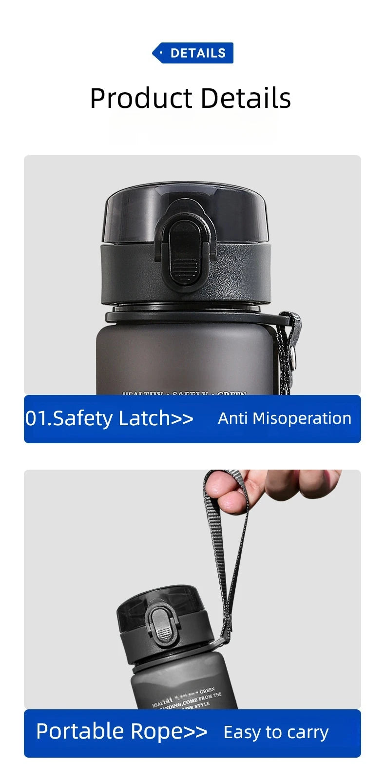 BPA-Free Sports Water Bottle - Leak-Proof, Portable for Hiking & Gym (400ml/560ml)"