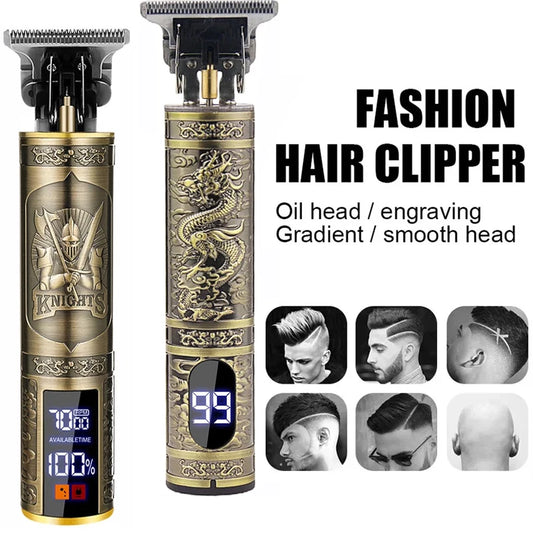 Professional Cordless Hair Clipper - USB Fast Charge, Portable Hair Trimmer & Electric Shaver