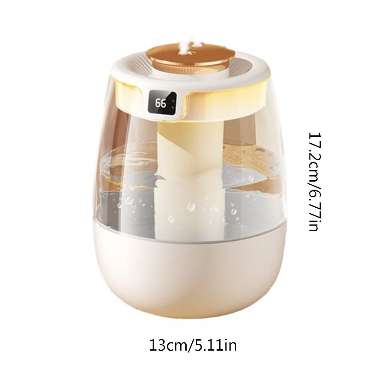 Whispering Mist Maker: Large Capacity USB Humidifier with Dual Spray & 7 - Color LED for Home/Office - Nordshop Hamburg