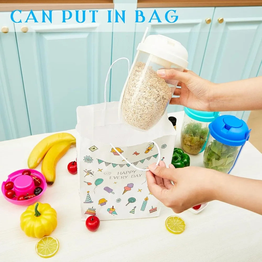 The Ultimate Toss & Go: 3-in-1 Salad Shaker Cup with Lid & Fork – Your On-the-Go Meal Prep Solution