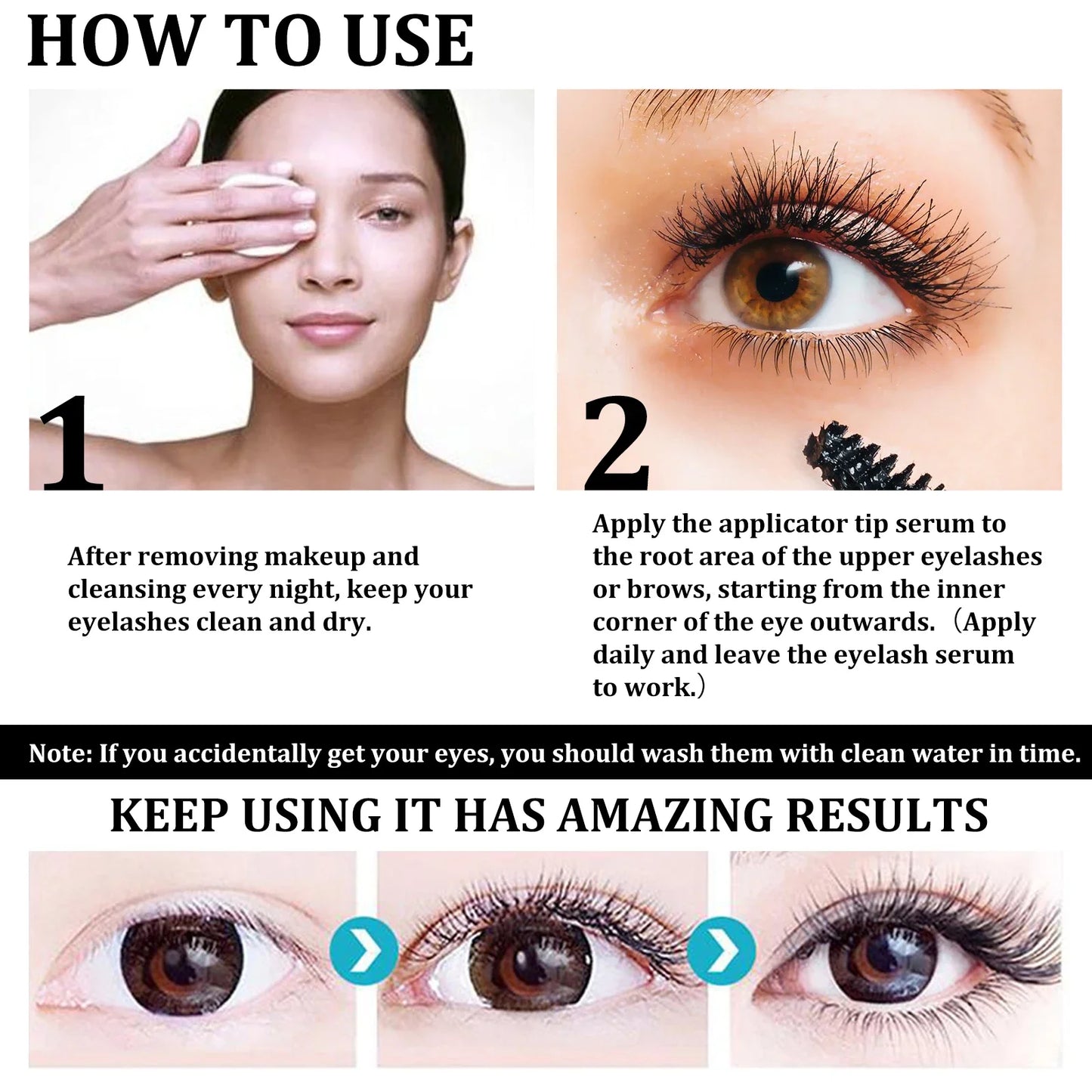 Lash & Brow Enhancer Serum: Natural Castor Oil Formula for Thicker, Longer Eyelashes & Eyebrows
