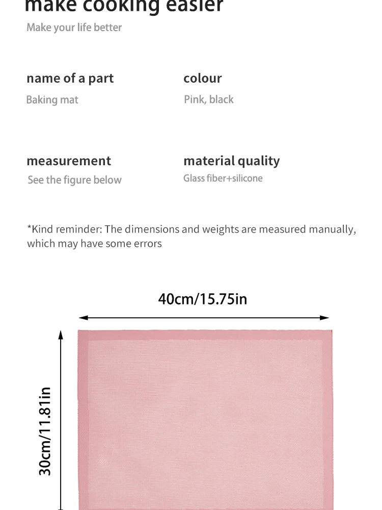 Silicone Baking Mat 30x40cm – Non-Stick, High-Temp Oven & Microwave Safe