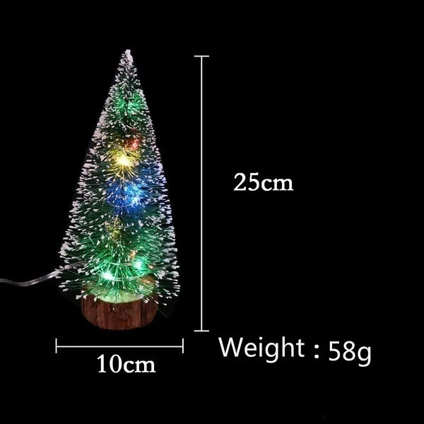 Mini LED Snowflake Christmas Tree – 4-Size Tabletop Decor with Frosted Magic for Home & Festival