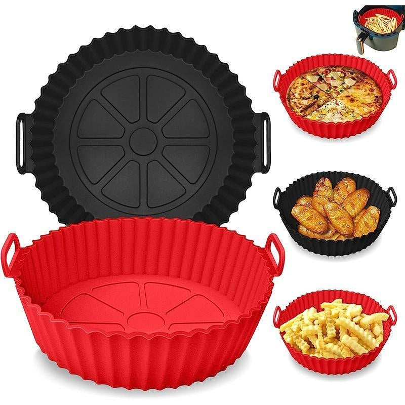 Reusable Silicone Air Fryer Liners – Non-Stick, Dishwasher Safe Basket Pot