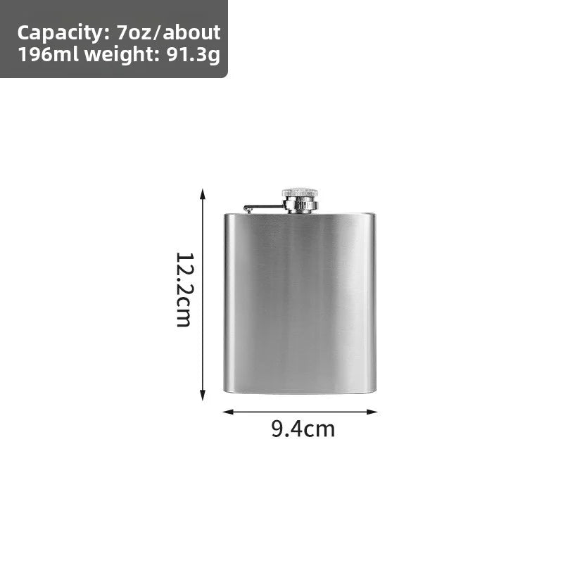LMETJMA Stainless Steel Hip Flask Set - 4/7/10 oz with Funnel & Screw Cap for Whiskey