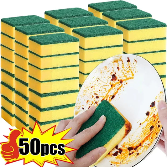 Double-Sided Magic Sponge – Heavy-Duty Rust & Grease Cleaner for Pots, Pans & Kitchen Surfaces