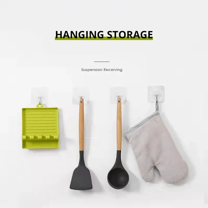 Multi-Purpose Kitchen Utensil Holder – Spatula Rack, Pot Lid Stand & Spoon Organizer