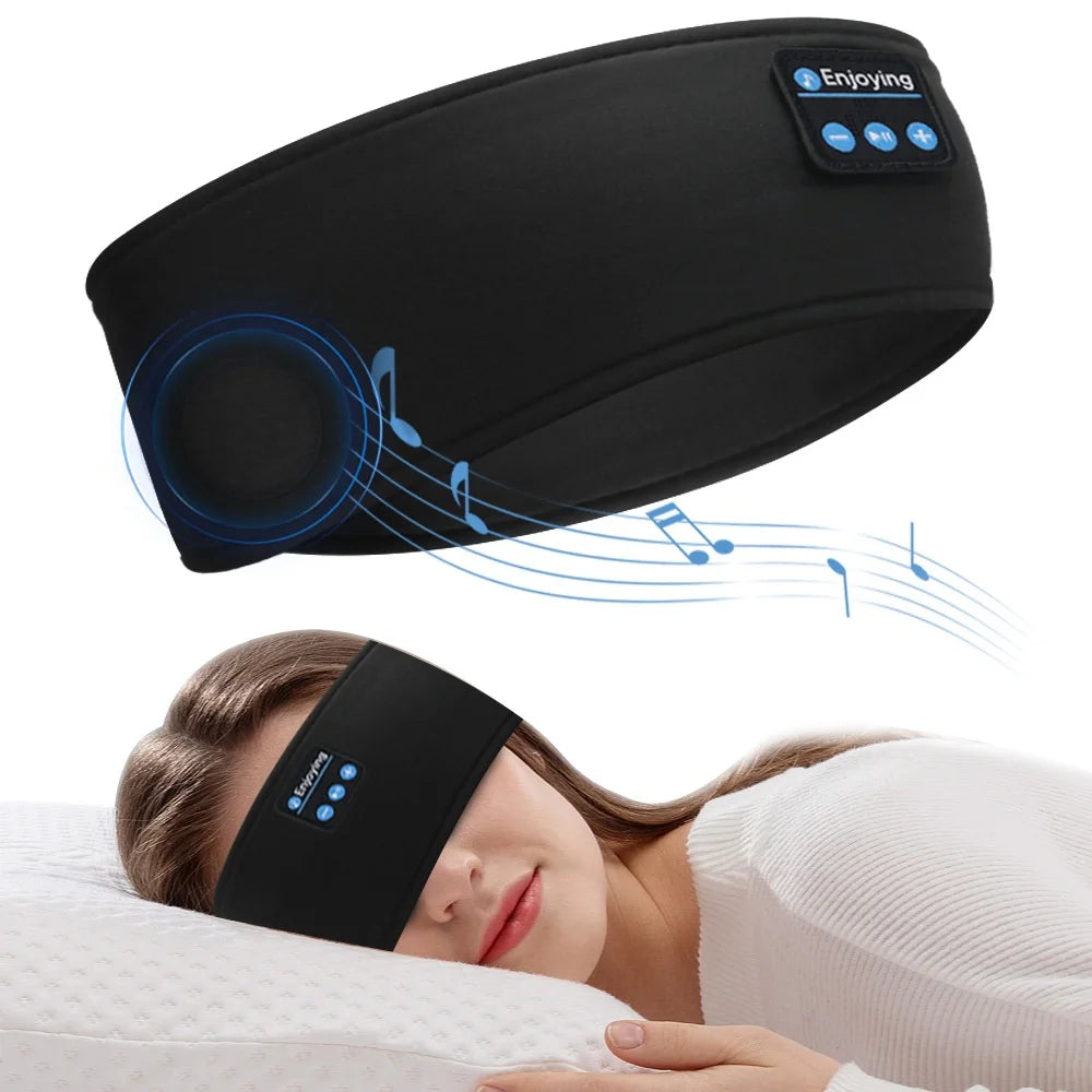 Wireless Bluetooth Sleep Headphones | Sports Headband with Built-In Earphones & Eye Mask