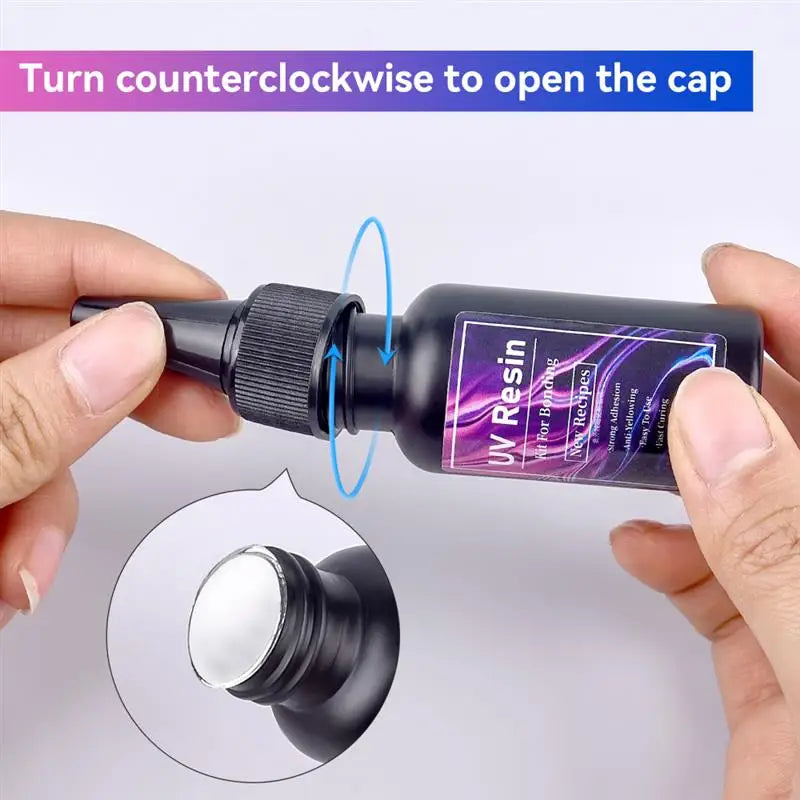 UV Curing Epoxy Resin Kit - High Transparency, Fast Hardening for DIY Jewelry, Crafts & Home Decor