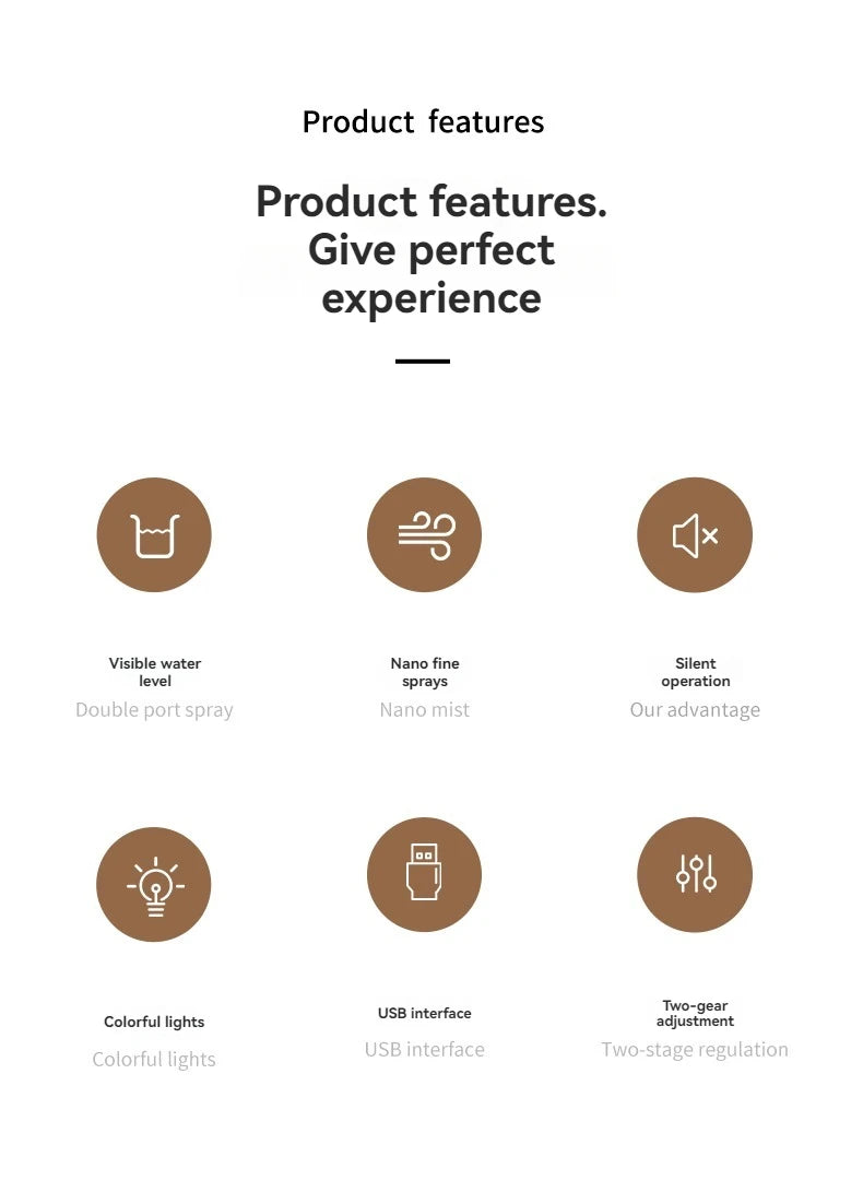 Dual-Nozzle USB Humidifier – 600ml/H Super Fine Mist for Car, Home & Office | Ultra-Quiet Personal MoisturizerDual-Nozzle USB Humidifier – 600ml/H Super Fine Mist for Car, Home & Office | Ultra-Quiet Personal Moisturizer