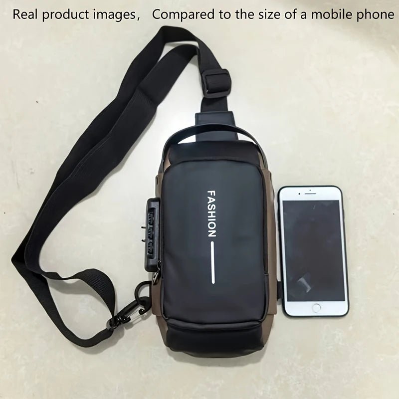 Men's Crossbody Sling Bag for Daily Use | Durable Oxford Chest Pack | Motorcycle & Commute Essential - Nordshop Hamburg