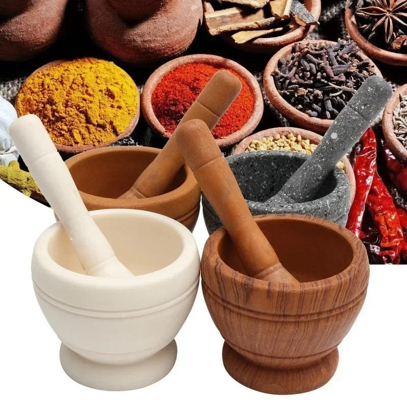 Stone & Spice Symphony: Marble Mortar and Pestle Set - Grind Garlic, Herbs, Spices
