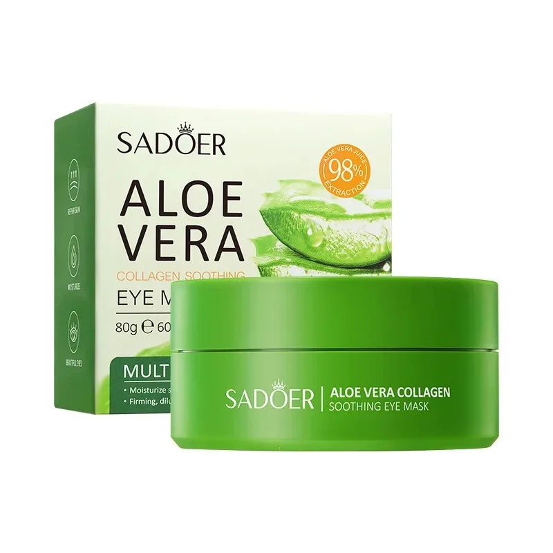 Aloe Vera Collagen Eye Patches (60pcs) – Brighten, Depuff & Smooth Fine Lines