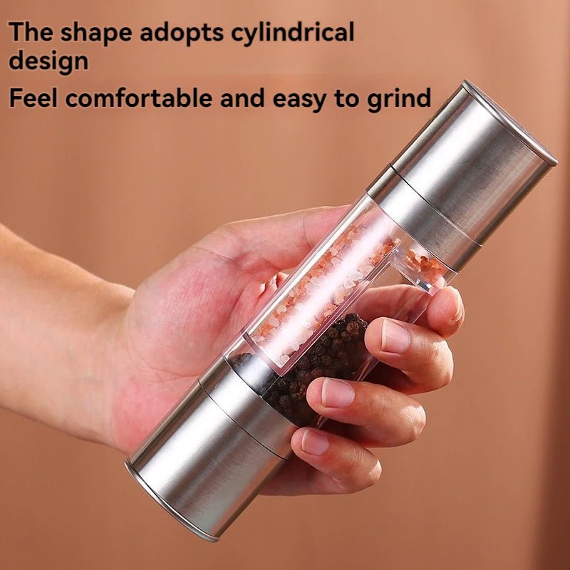 2 - in - 1 Adjustable Stainless Steel Salt & Pepper Grinder – Ceramic Mill Kitchen Tool - Nordshop Hamburg