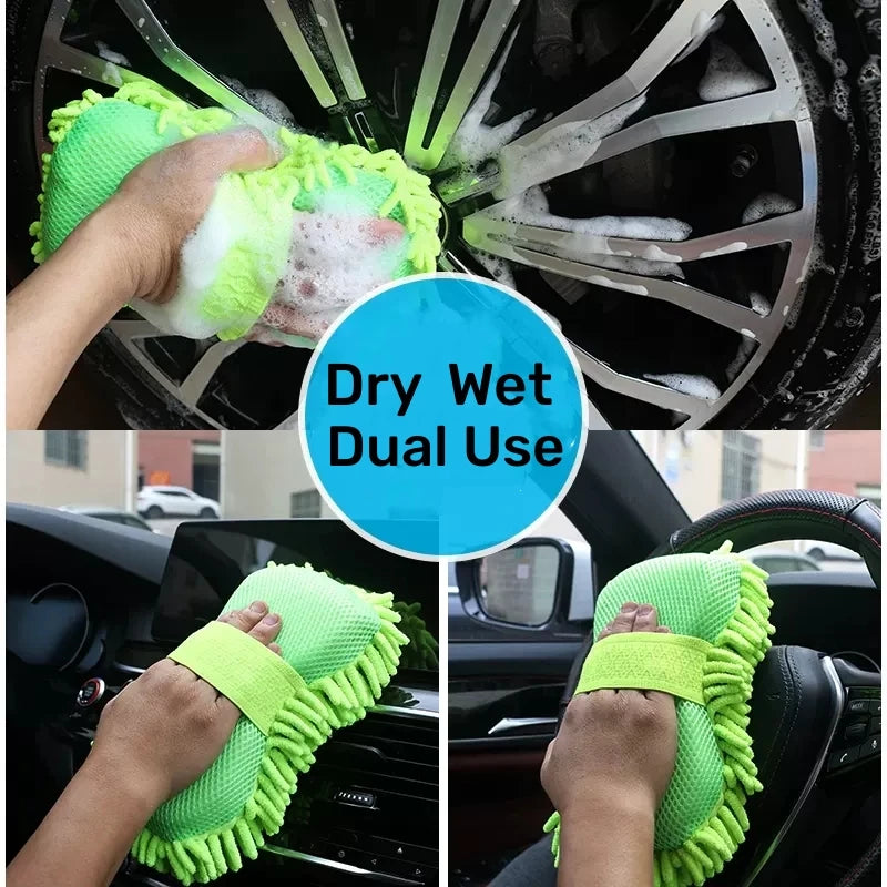 Microfiber Car Wash Sponge & Detailing Brush Set – Professional-Grade Car Cleaning & Care Kit